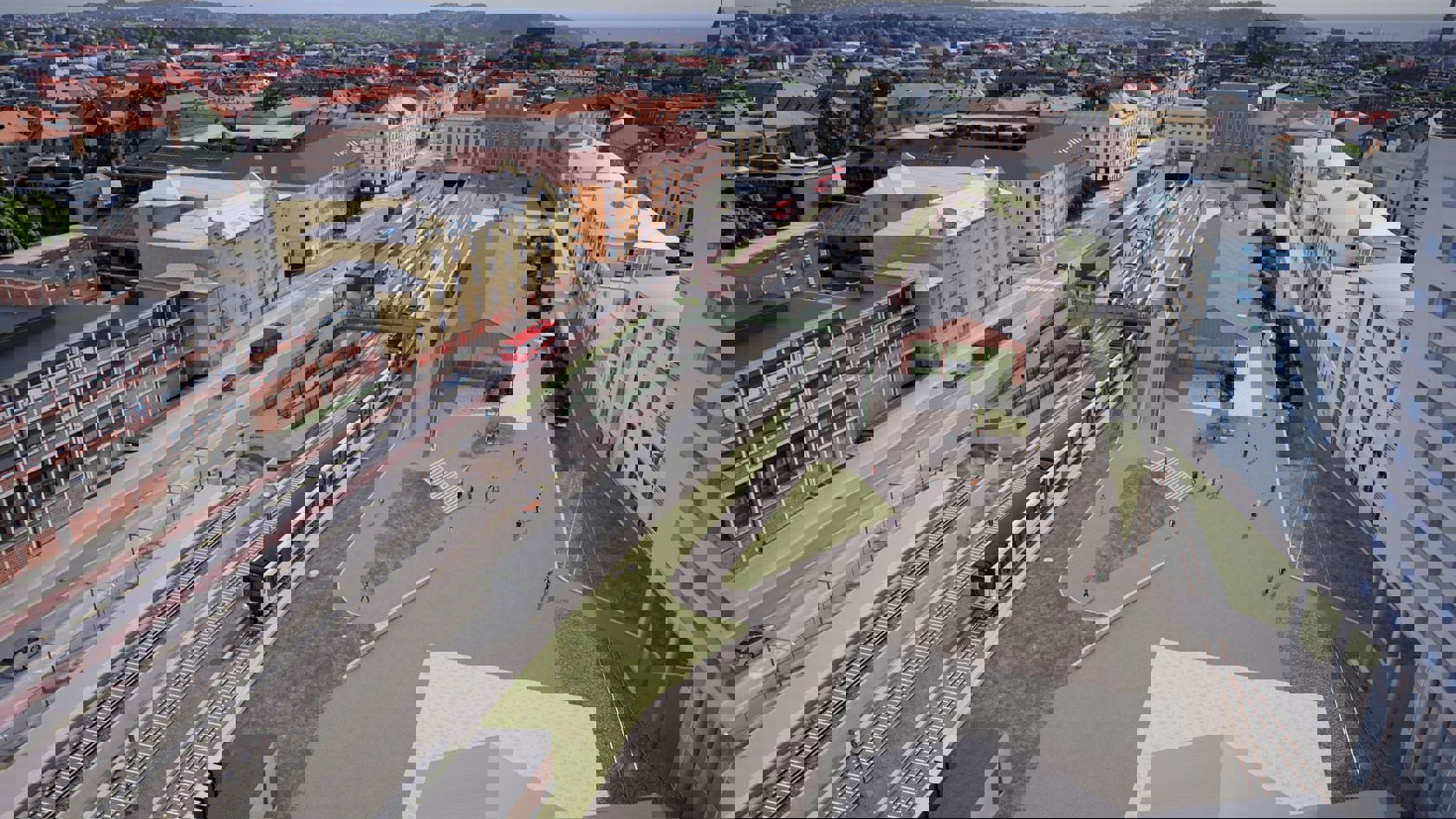 Oppgradert Majorstuen stasjon får flere adkomster, større plattformer og en ny gangbru i vestenden av stasjonen. Alle illustrasjoner: Team Major