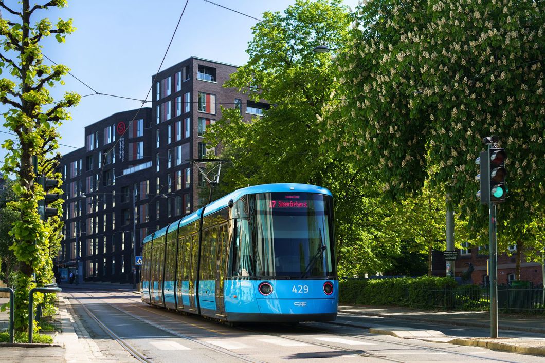 Trikketraseen i Trondheimsveien skal få et løft, nærmere bestemt mellom Nybrua og Sinsenkrysset holdeplass (foto: Sporveien).